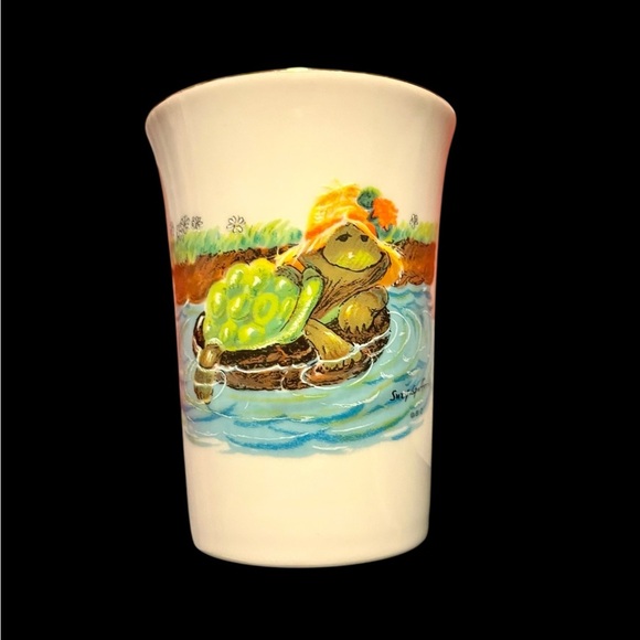 Enesco Other - Vintage Enesco Suzy’s Zoo Turtle Porcelain Cup 1976